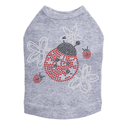 Large Lady Bug with Flowers - Dog Tank