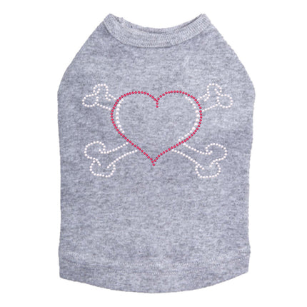 Heart with Cross Bones - Dog Tank