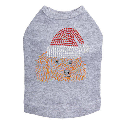 Teddy Poodle with Santa Hat - Dog Tank