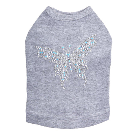 Blue Austrian crystal Butterfly - Dog Tank