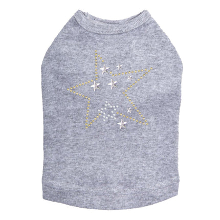 Gold & Silver Stars - Dog Tank