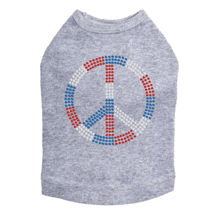 Peace Sign (Red, White, & Blue) - Dog Tank