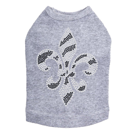 Fleur de Lis (Zebra Print) - Dog Tank