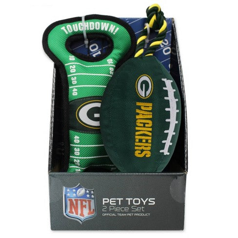NFL Green Bay Packers 2PC Pet Toy Box Set