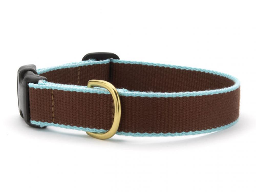 Color Market Dog Collar - Wide Brown & Aqua