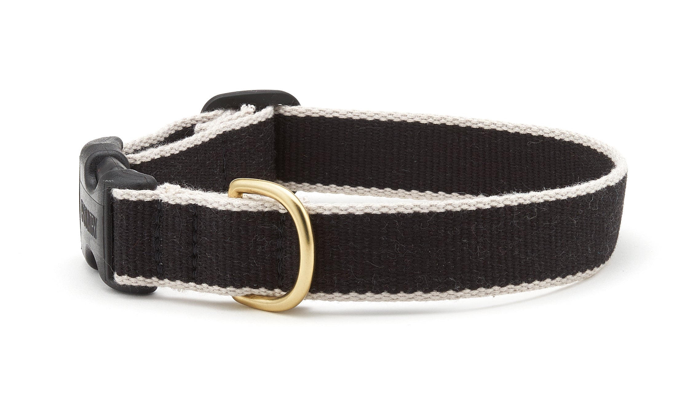 Color Market Dog Collar - Wide Black & Gray