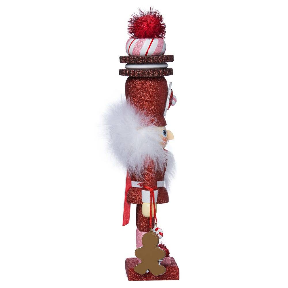 Kurt Adler 12-Inch Hollywood Red Gingerbread Nutcracker with Cookie Hat