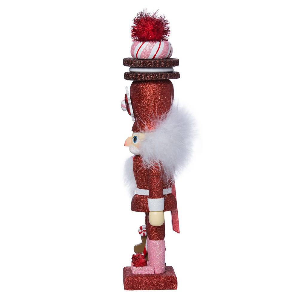 Kurt Adler 12-Inch Hollywood Red Gingerbread Nutcracker with Cookie Hat