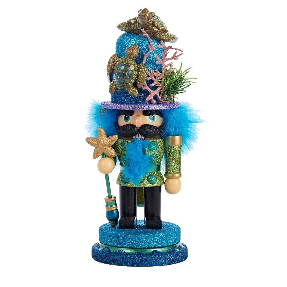 Kurt Adler 11-Inch Hollywood Nutcracker with Sea Turtle Hat