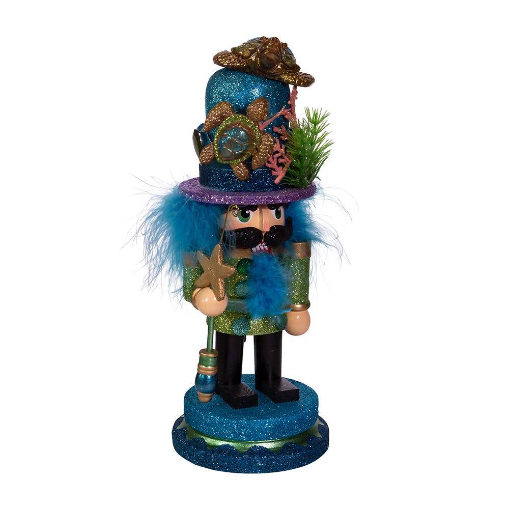 Kurt Adler 11-Inch Hollywood Nutcracker with Sea Turtle Hat