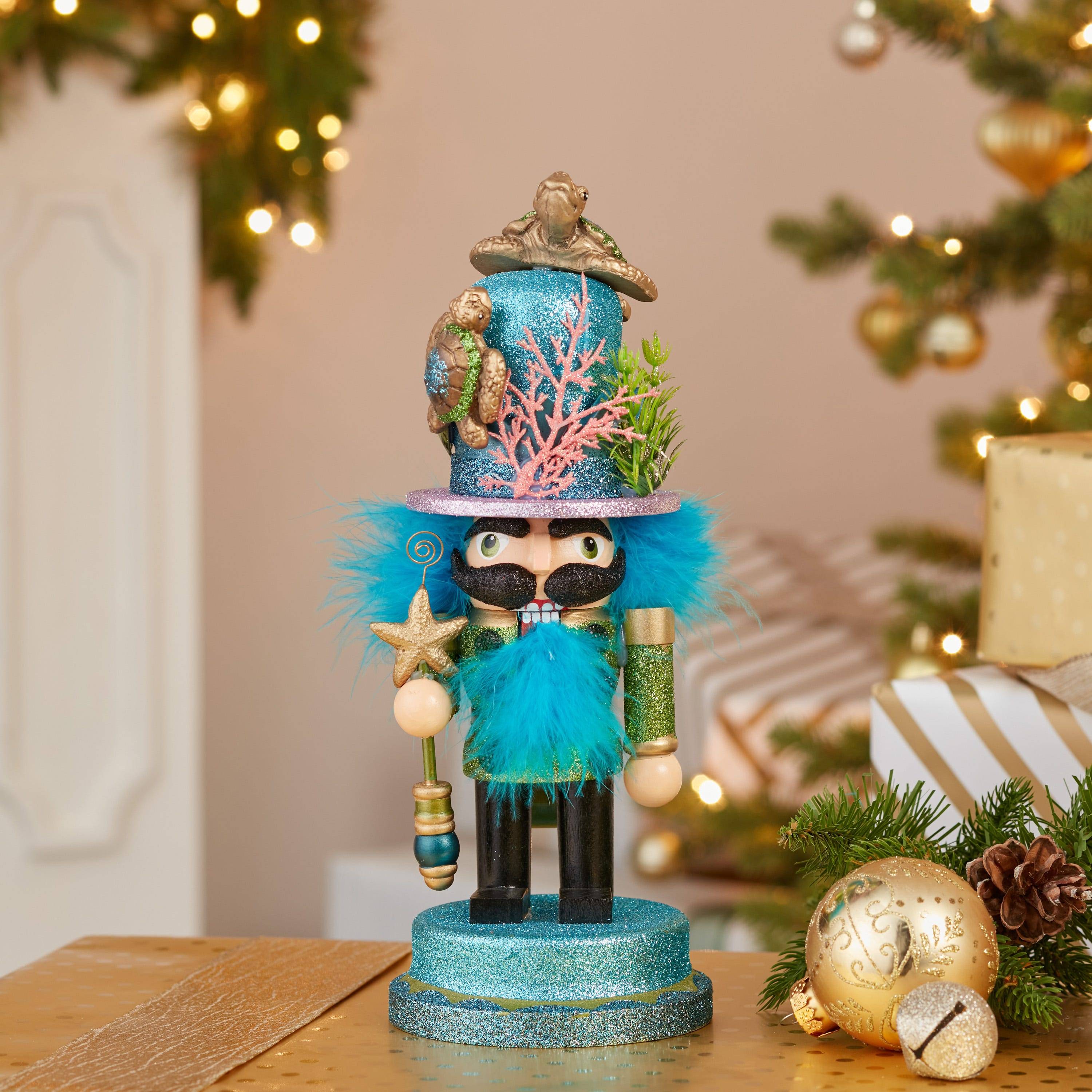 Kurt Adler 11-Inch Hollywood Nutcracker with Sea Turtle Hat