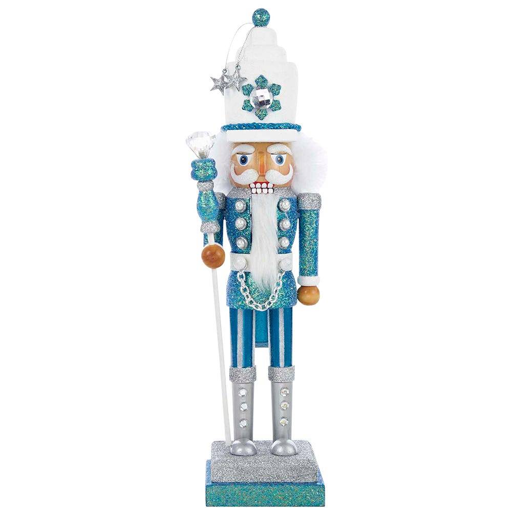 Kurt Adler 17-Inch Hollywood Turquoise/White Nutcracker