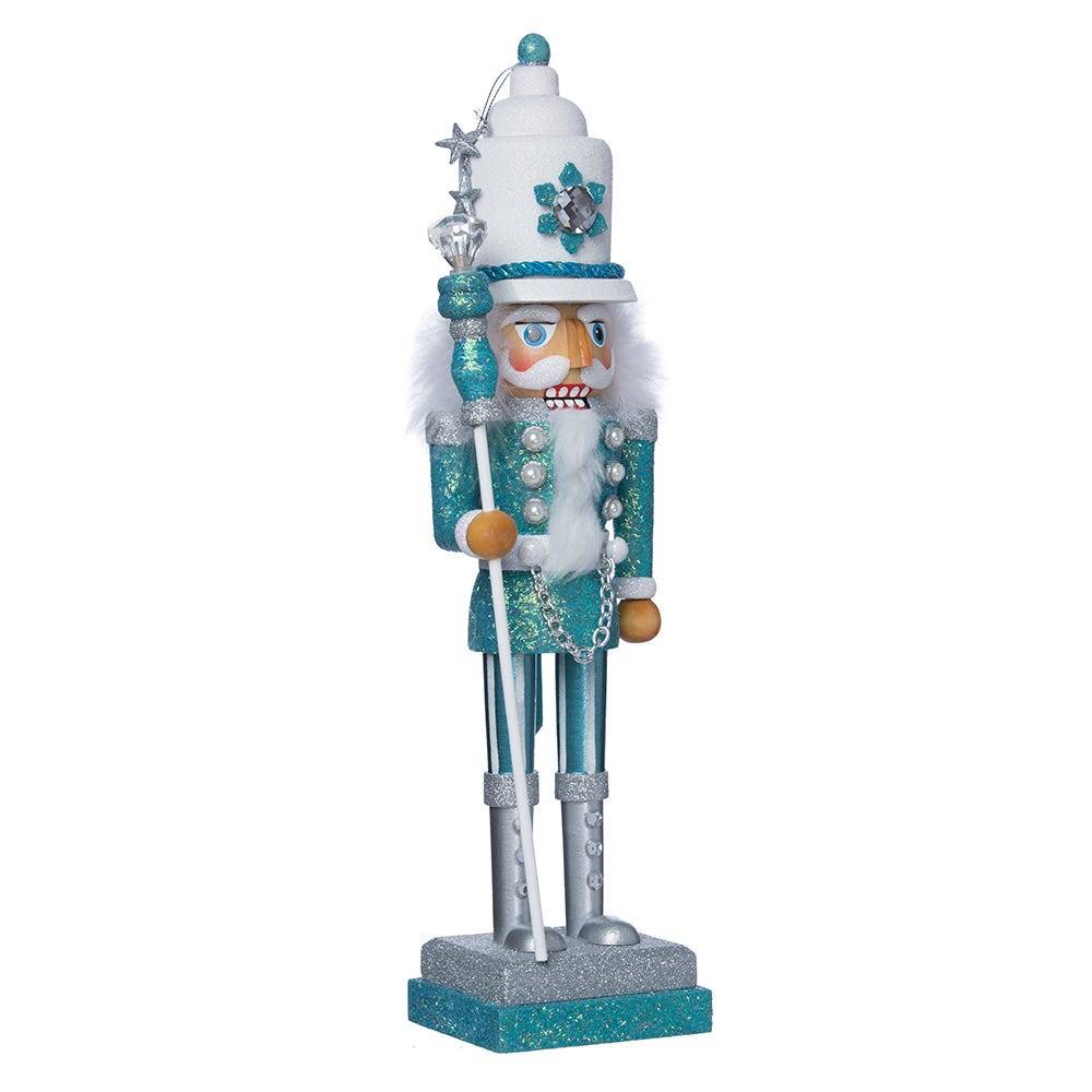 Kurt Adler 17-Inch Hollywood Turquoise/White Nutcracker