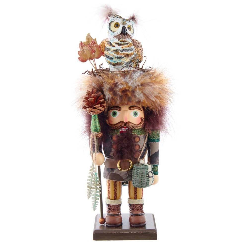 Kurt Adler 16-Inch Hollywood Woodsman Nutcracker with Owl Hat