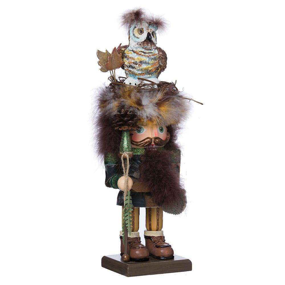 Kurt Adler 16-Inch Hollywood Woodsman Nutcracker with Owl Hat