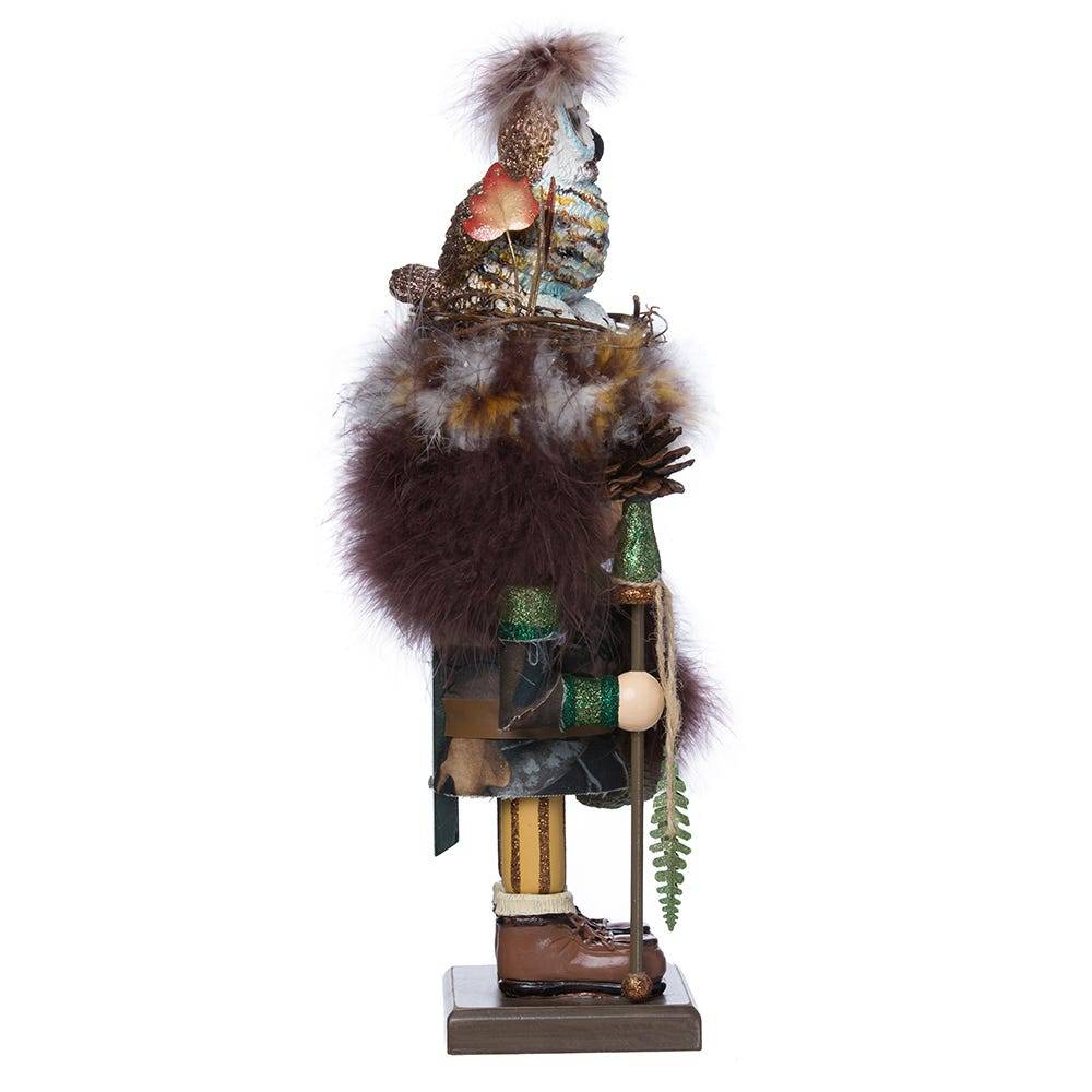 Kurt Adler 16-Inch Hollywood Woodsman Nutcracker with Owl Hat