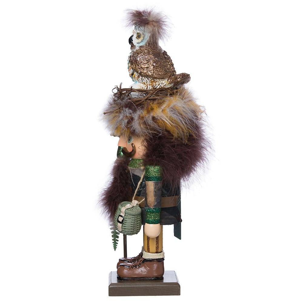 Kurt Adler 16-Inch Hollywood Woodsman Nutcracker with Owl Hat