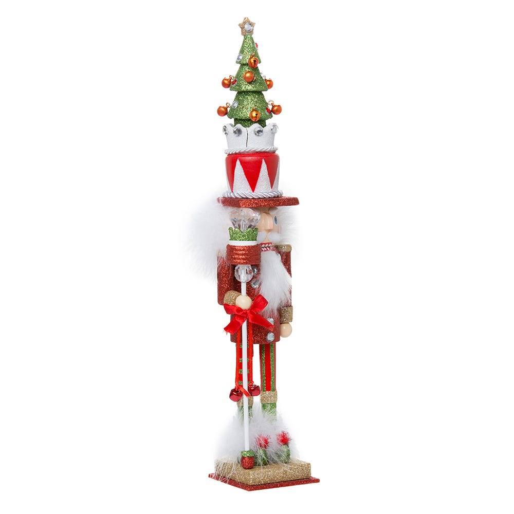 Kurt Adler 15-Inch Hollywood Red and Green Tree Hat Nutcracker