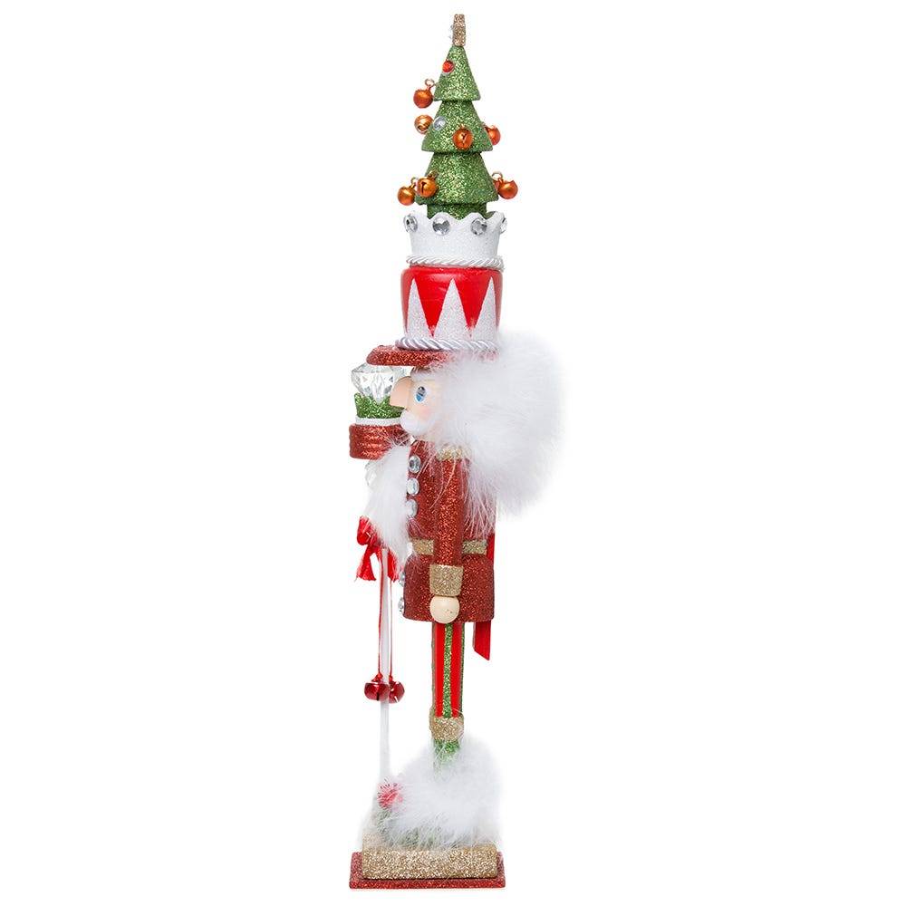 Kurt Adler 15-Inch Hollywood Red and Green Tree Hat Nutcracker