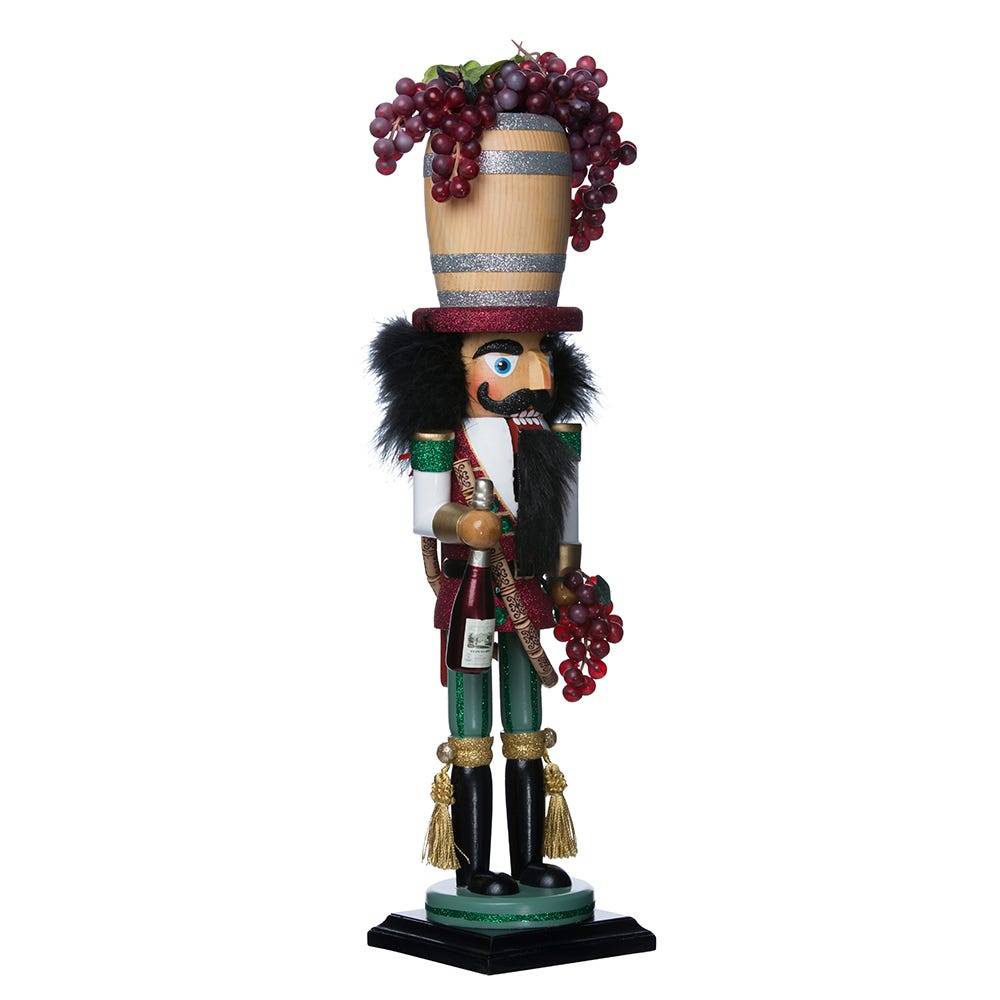 Kurt Adler 18.9-Inch Hollywood Wine Barrel Hat Nutcracker