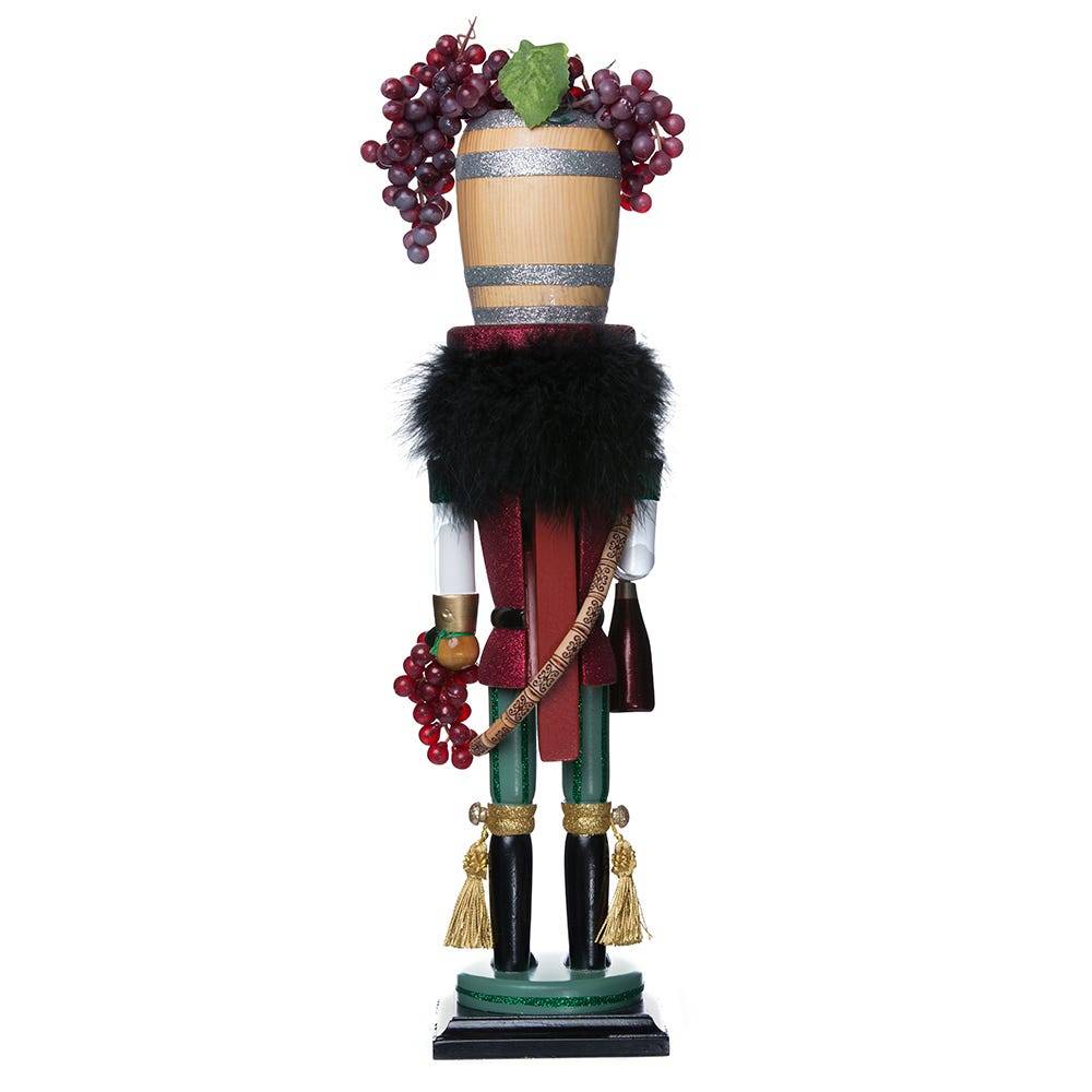 Kurt Adler 18.9-Inch Hollywood Wine Barrel Hat Nutcracker