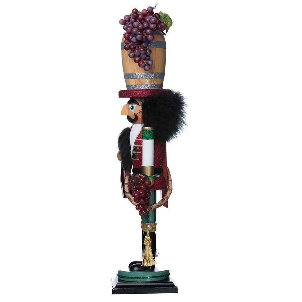 Kurt Adler 18.9-Inch Hollywood Wine Barrel Hat Nutcracker