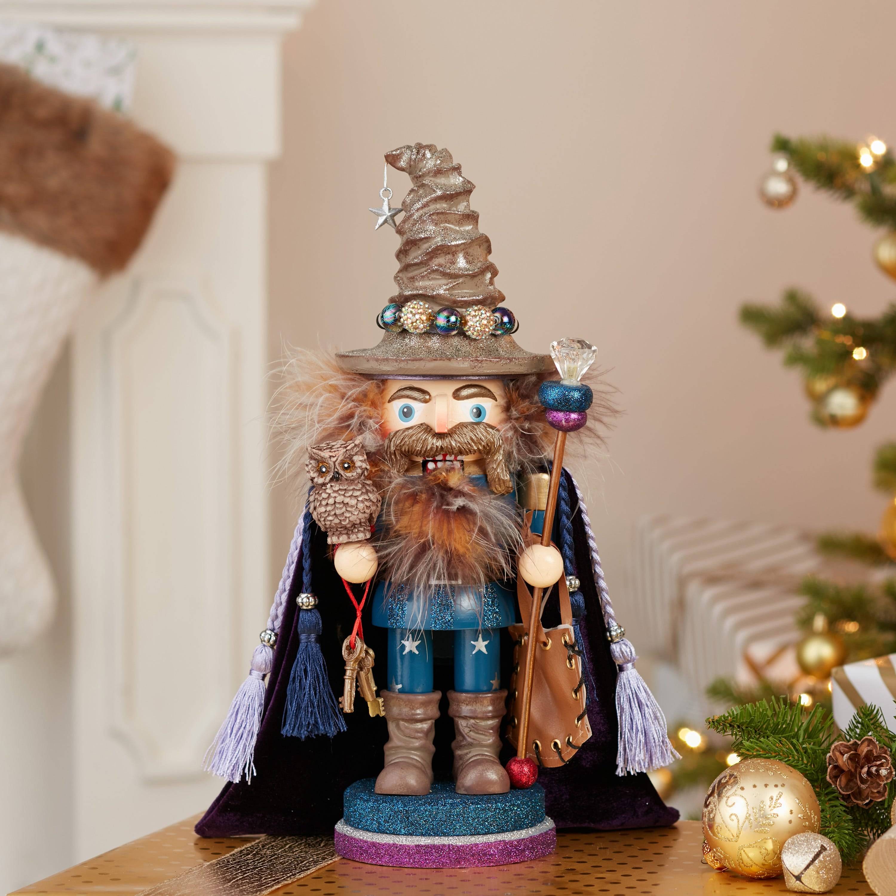 Kurt Adler 15-Inch Hollywood Wizard Nutcracker with Owl