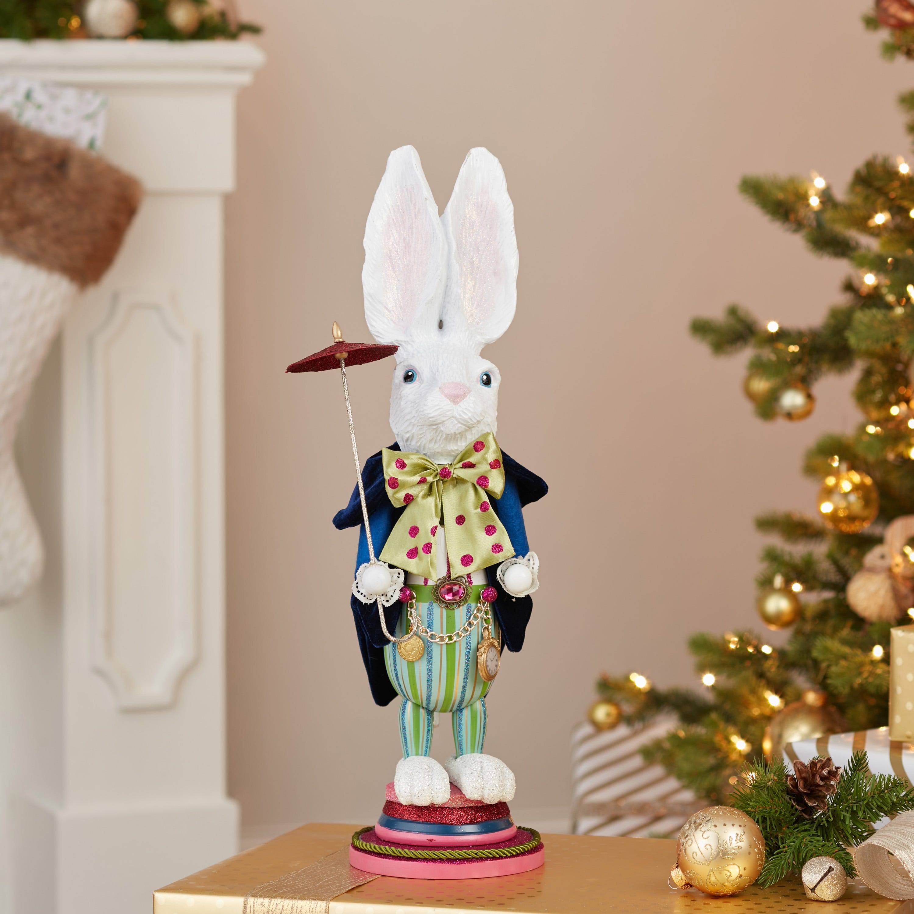 Kurt Adler 18-Inch Hollywood White Rabbit Nutcracker