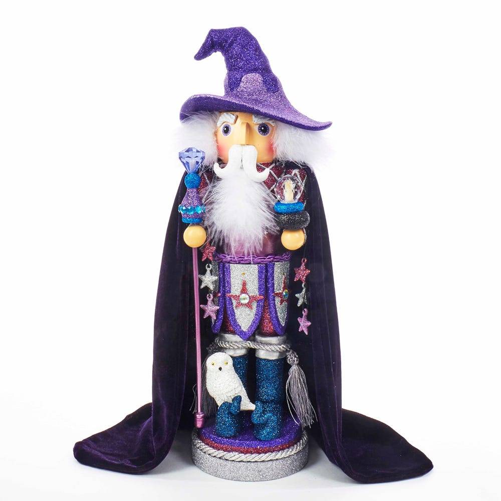 Kurt Adler 18-Inch Hollywood Purple Wizard Nutcracker