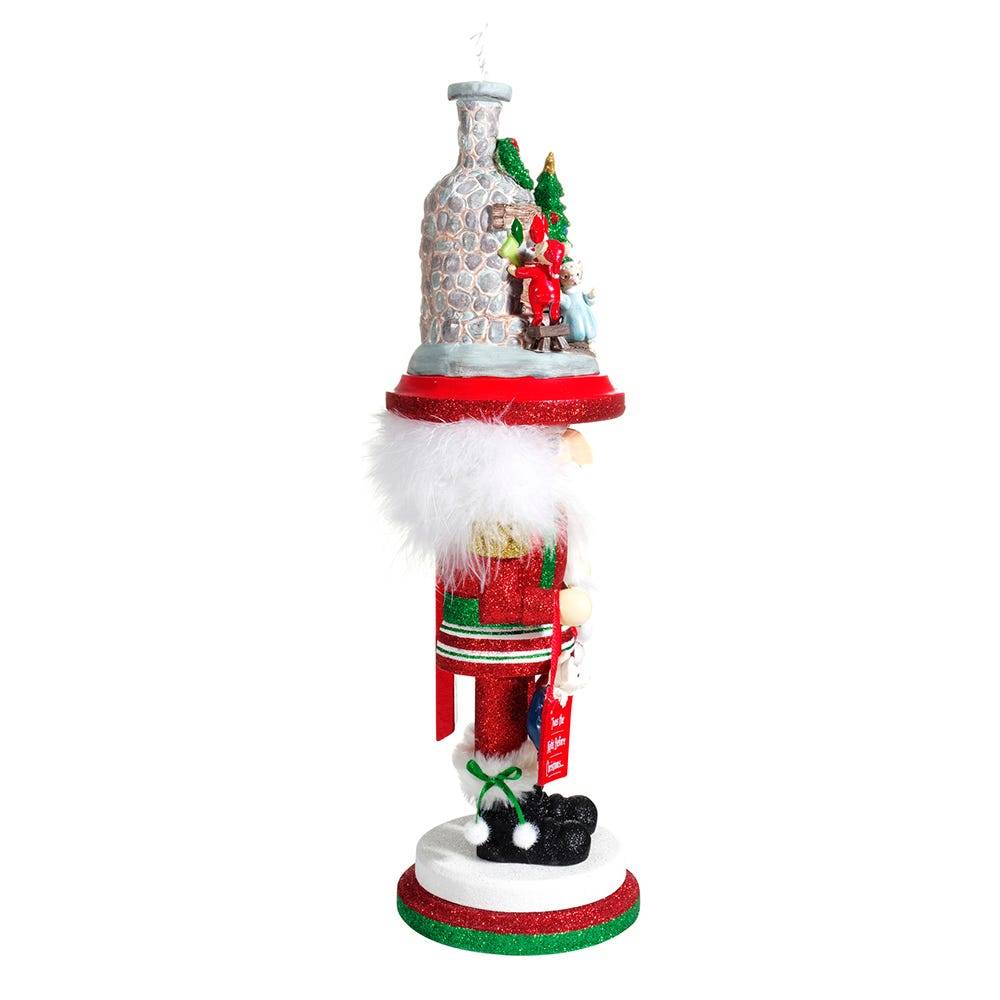 Kurt Adler 17.5-Inch Hollywood Stockings on Fireplace Nutcracker