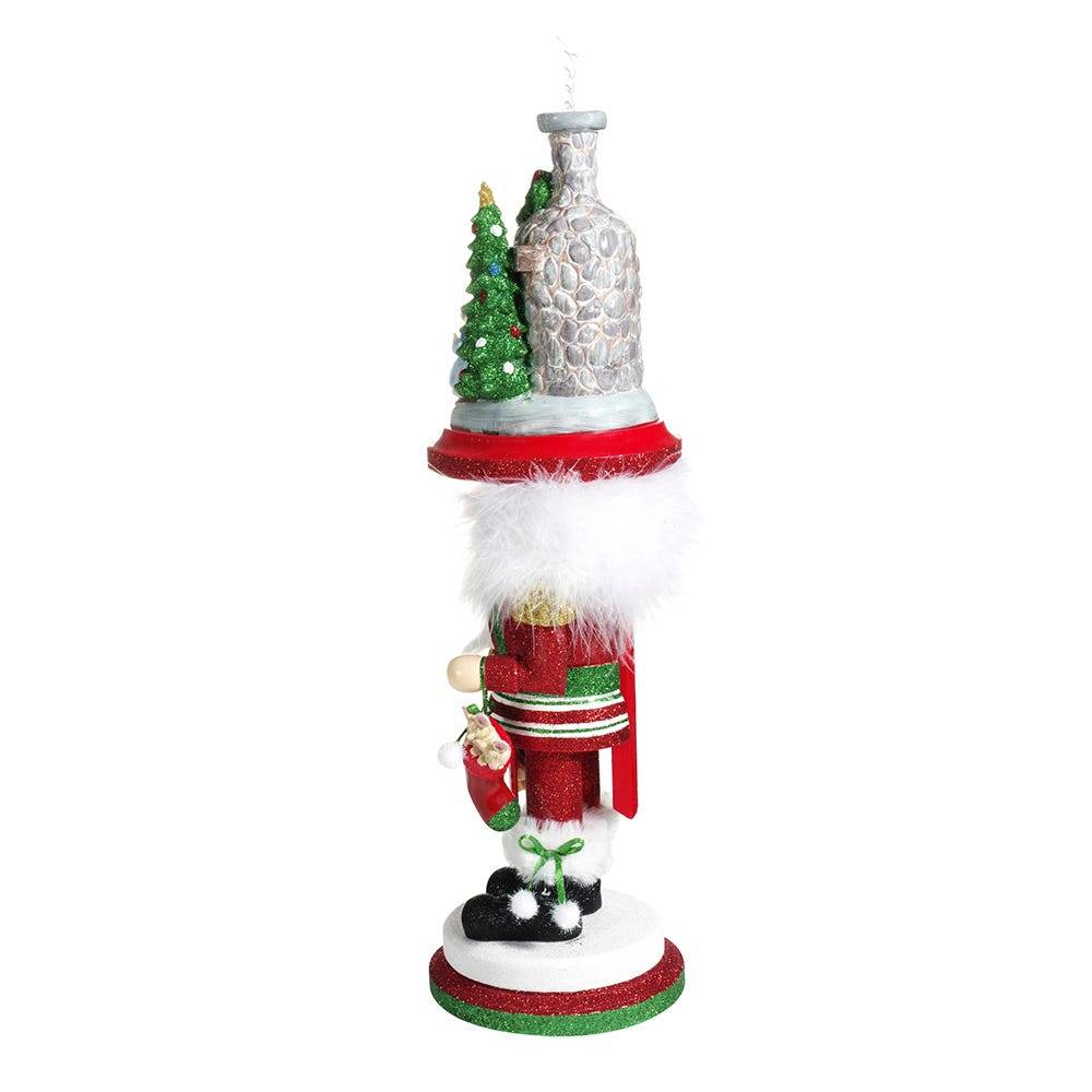 Kurt Adler 17.5-Inch Hollywood Stockings on Fireplace Nutcracker