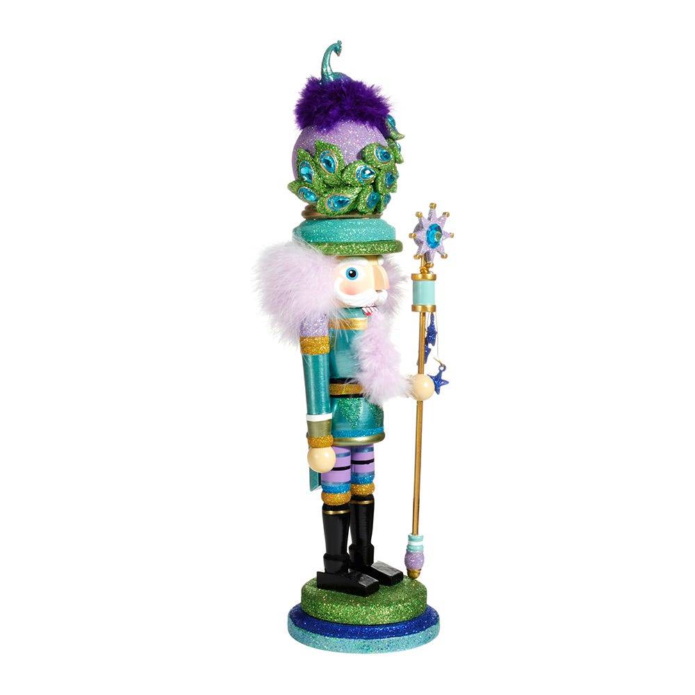 Kurt Adler 17.5-Inch Hollywood Peacock Hat Nutcracker