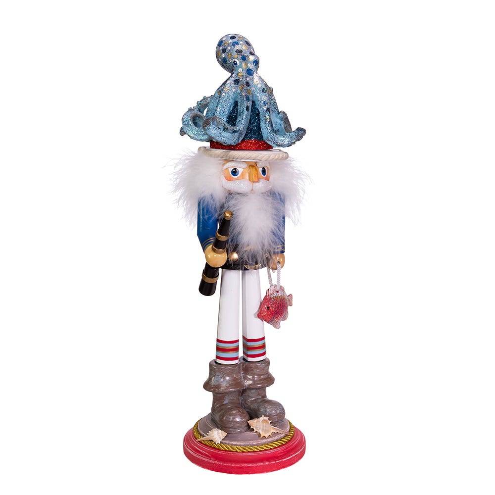 Kurt Adler 18-Inch Hollywood Octopus Hat Nutcracker