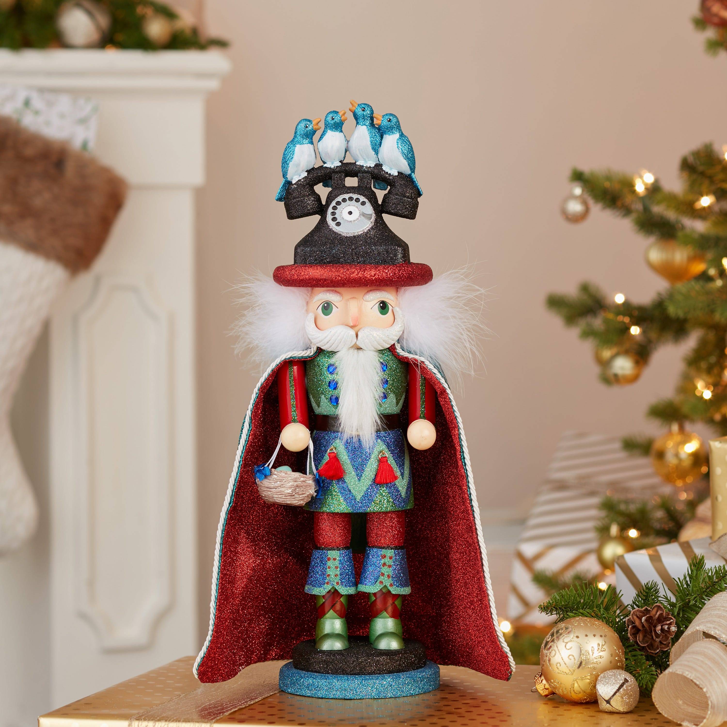 Kurt Adler 17.5-Inch Hollywood 12 Days of Christmas Four Calling Birds Nutcracker