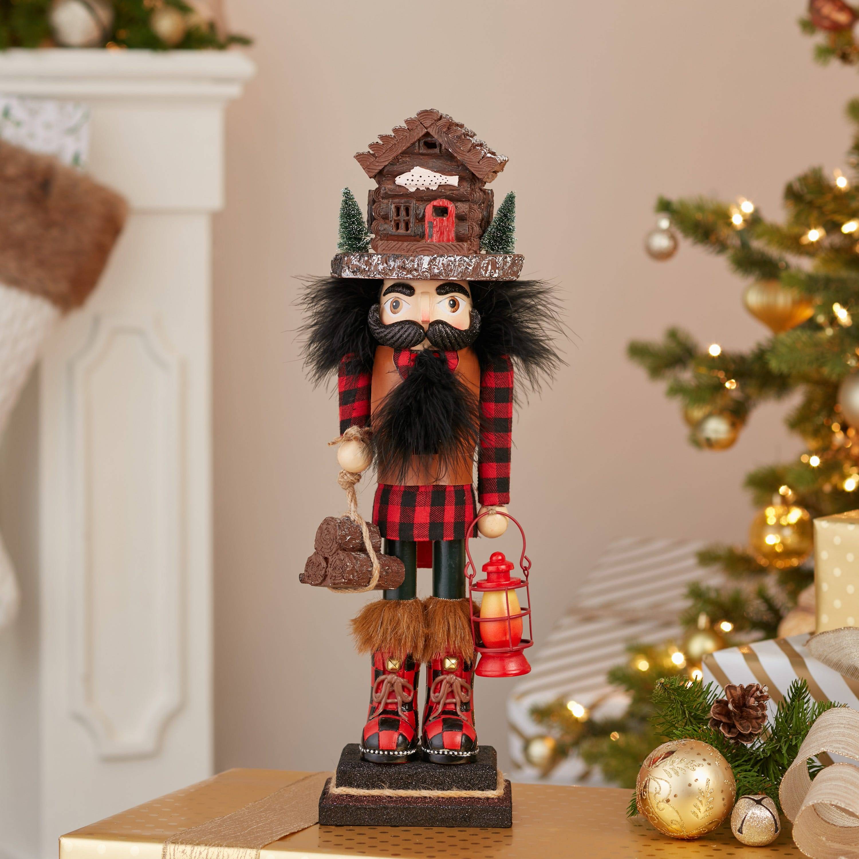 Kurt Adler 18-Inch Hollywood Lodge Nutcracker with Cabin Hat