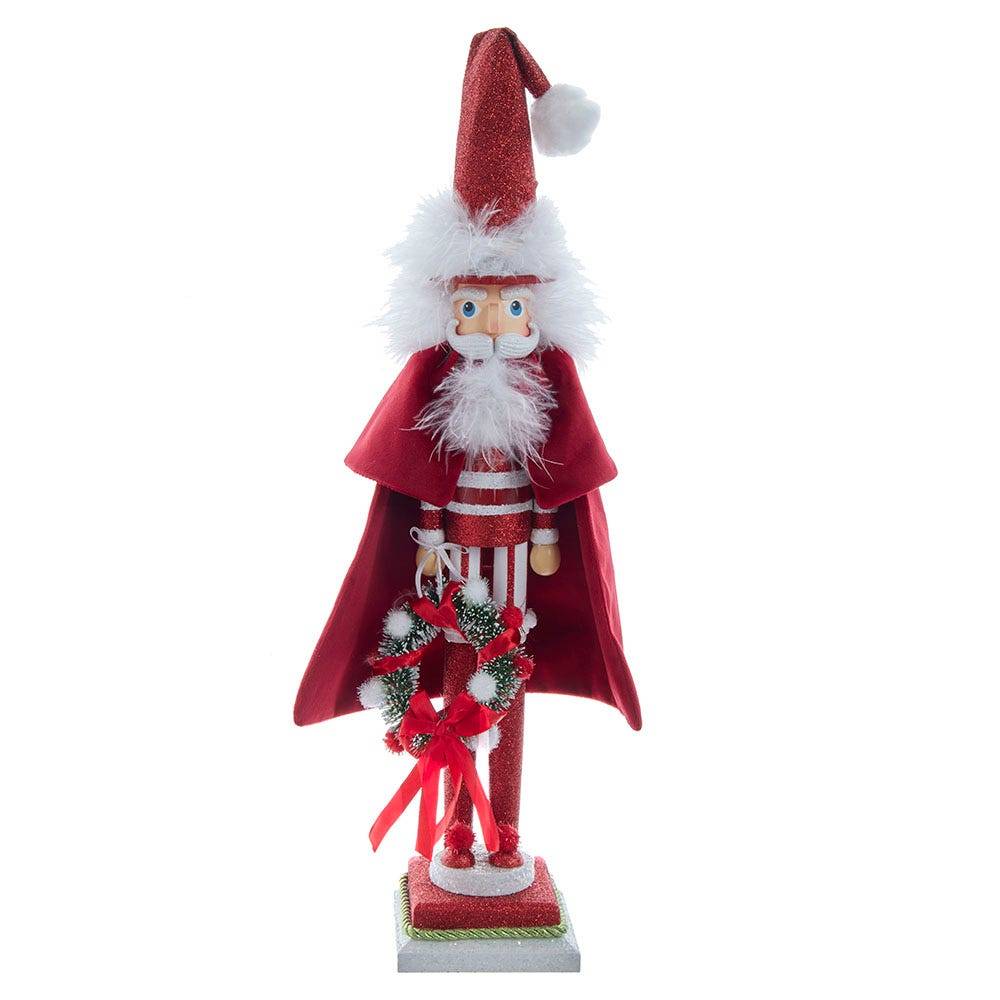 Kurt Adler 20-Inch Hollywood Red Skinny Nutcracker with Wreath