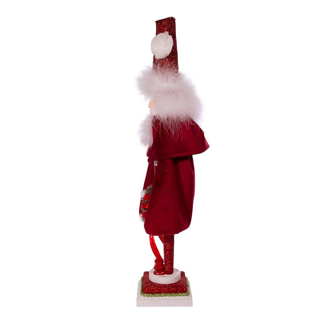 Kurt Adler 20-Inch Hollywood Red Skinny Nutcracker with Wreath