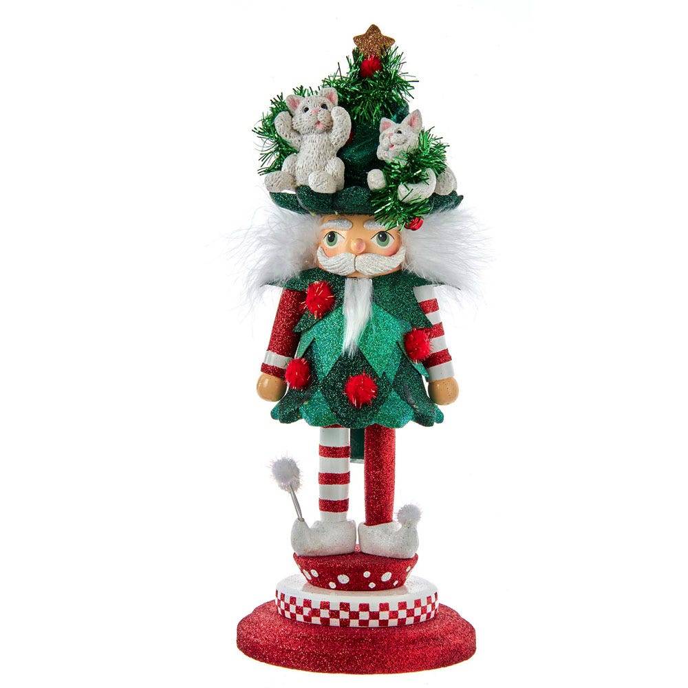 Kurt Adler 14-Inch Hollywood Cats In Tree Hat Nutcracker