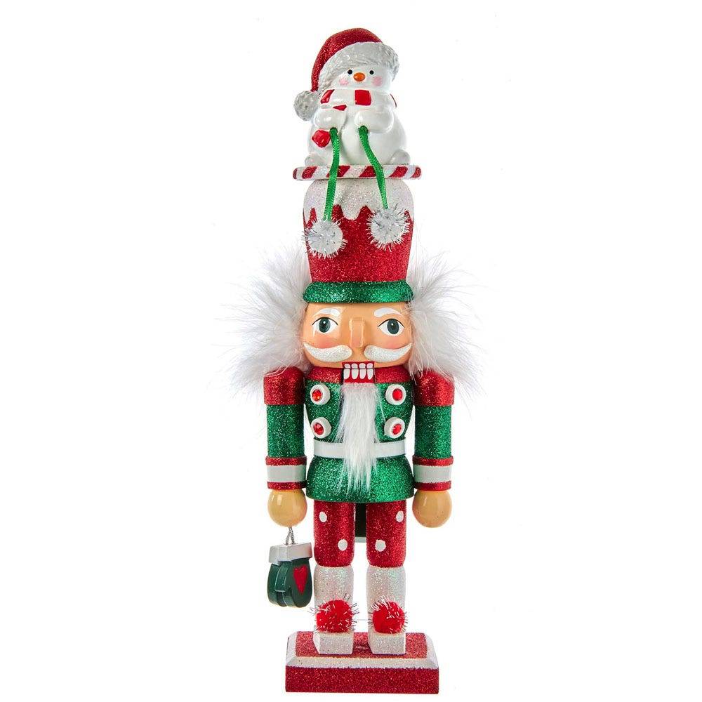 Kurt Adler 12-Inch Hollywood Snowman Hat Nutcracker