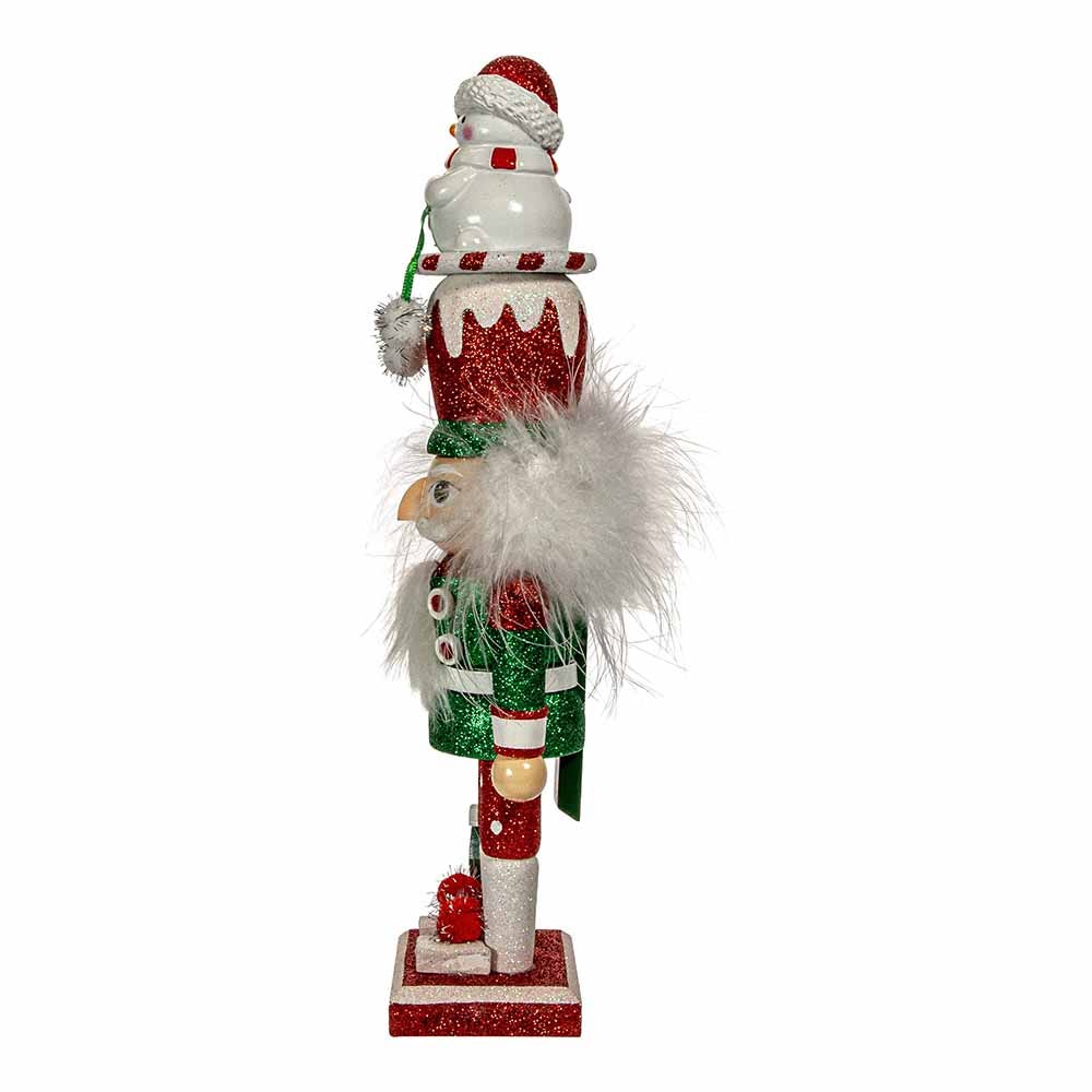 Kurt Adler 12-Inch Hollywood Snowman Hat Nutcracker