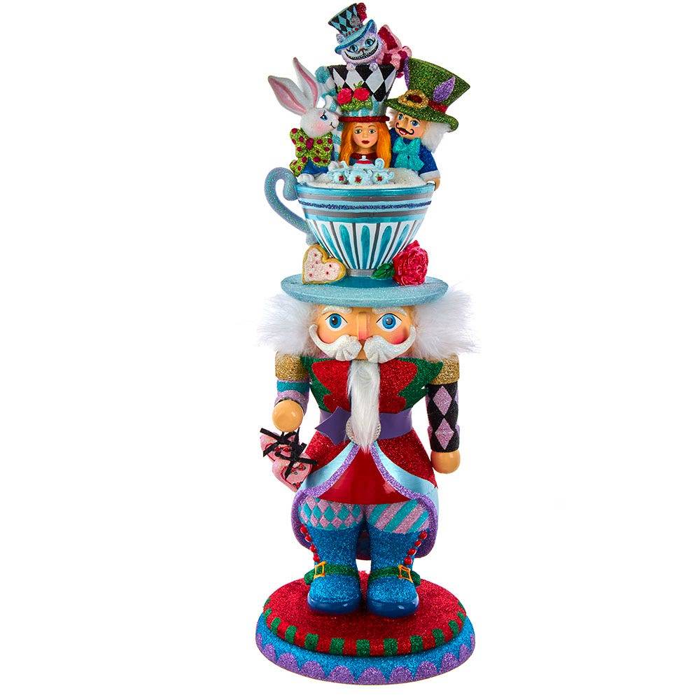 Kurt Adler 18-Inch Hollywood Alice Teacup Hat Nutcracker