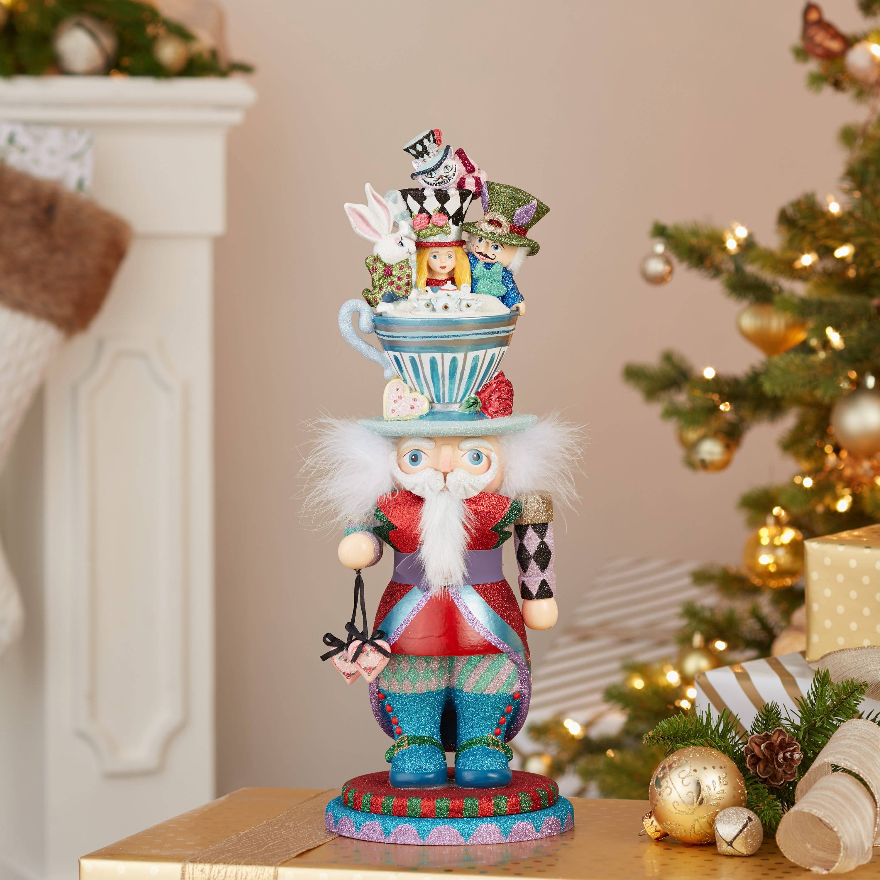 Kurt Adler 18-Inch Hollywood Alice Teacup Hat Nutcracker