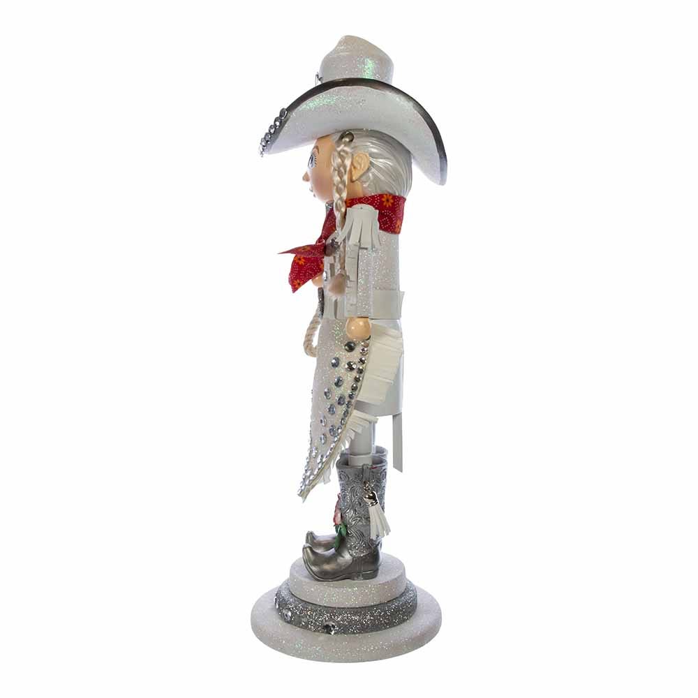 Kurt Adler 18-Inch Hollywood Rhinestone Cowgirl Nutcracker