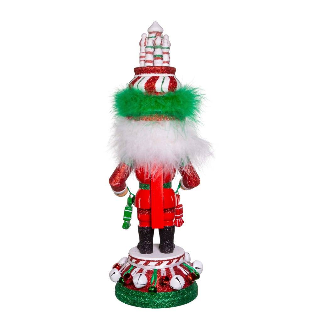 Kurt Adler 15-Inch Hollywood Nutcrackers Red, White and Green Candy Tower Hat Nutcracker