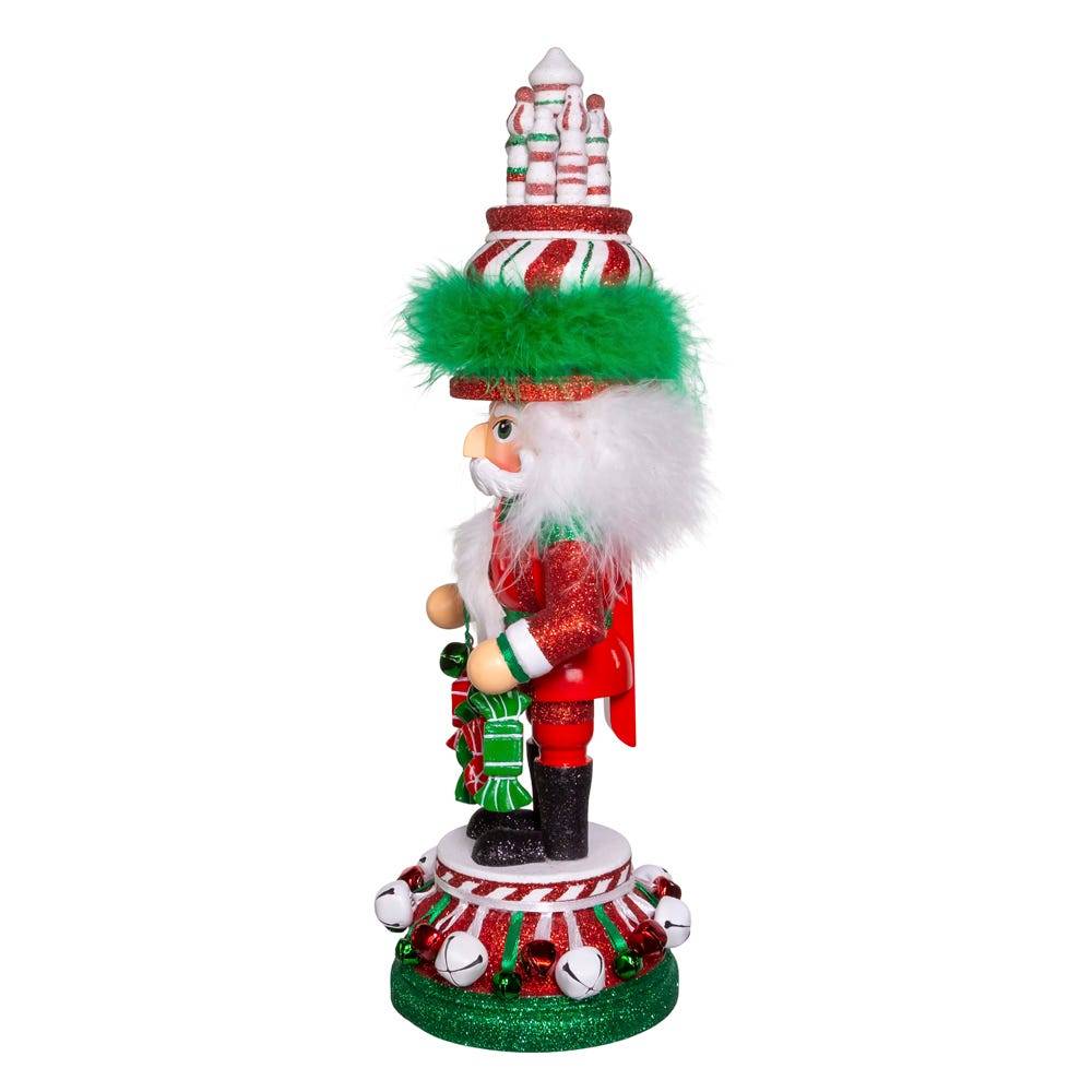 Kurt Adler 15-Inch Hollywood Nutcrackers Red, White and Green Candy Tower Hat Nutcracker