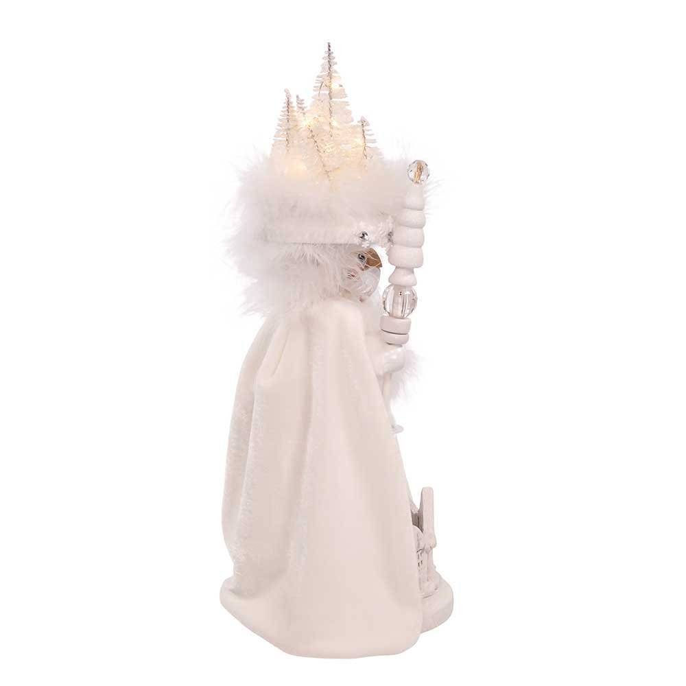 Kurt Adler 15-Inch Hollywood White Winter LED Hat Nutcracker