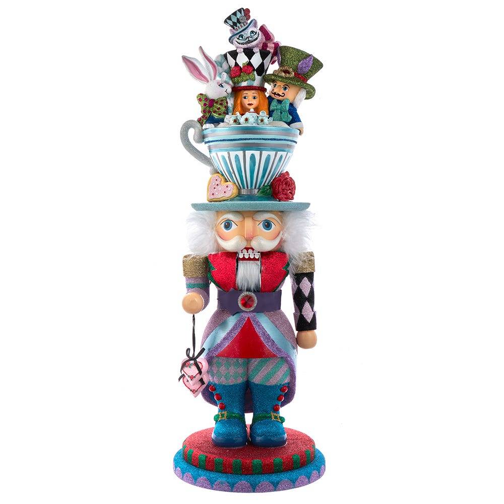 Kurt Adler 24-Inch Alice Teacup Party Hat Nutcracker