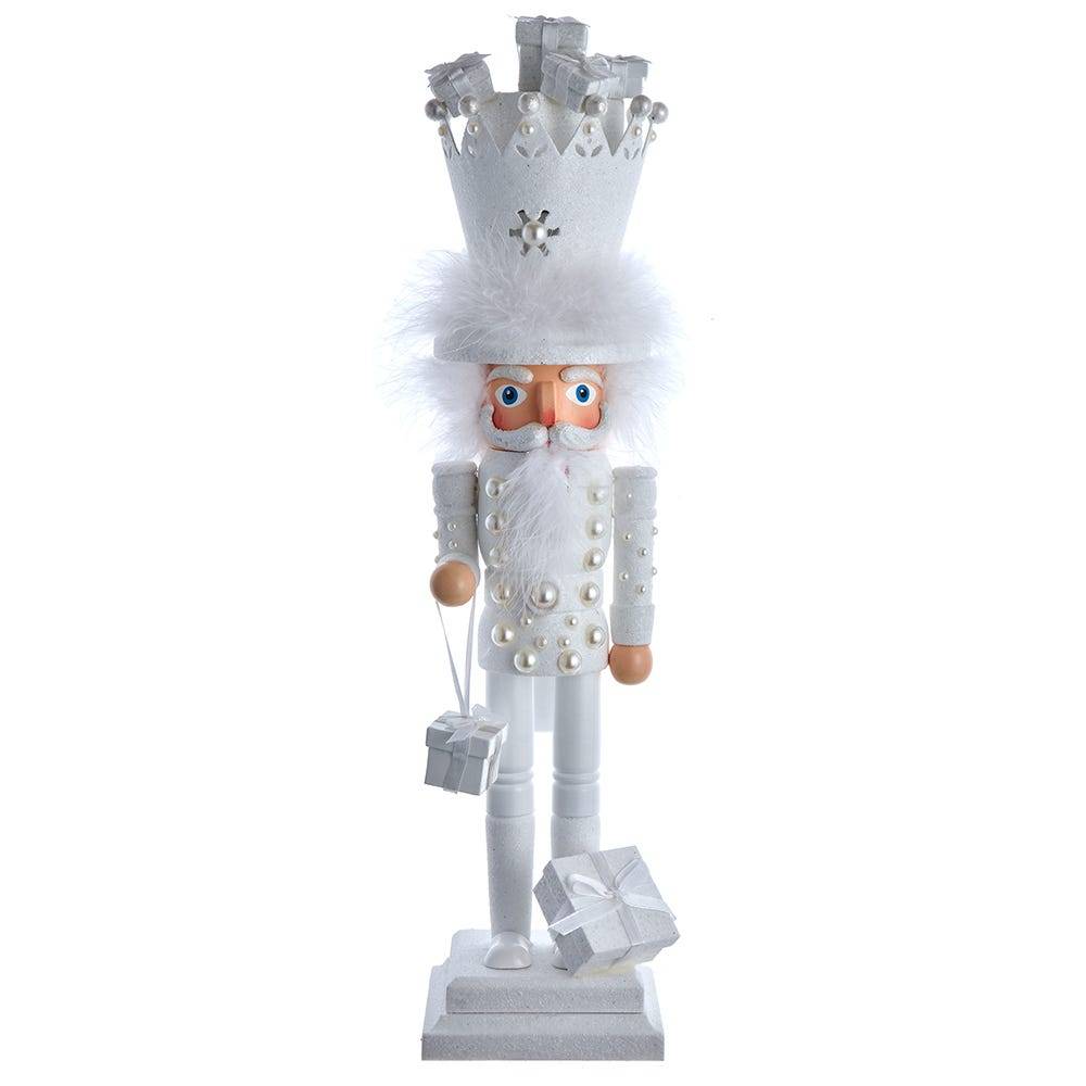 Kurt Adler 18-Inch Hollywood White King Nutcracker with Gifts