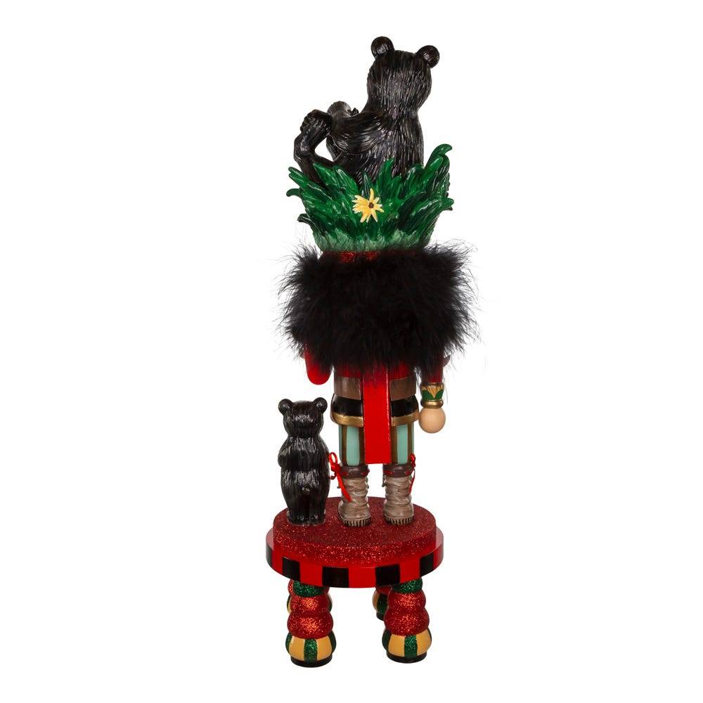 Kurt Adler 18-Inch Hollywood Black Bear Hat Nutcracker