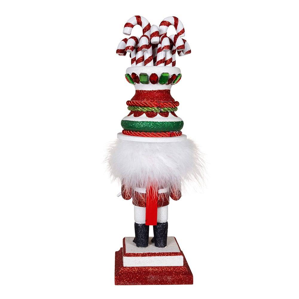 Kurt Adler 16-Inch Hollywood Nutcrackers Candy Cane Hat with Drum Nutcracker